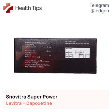 Левітра SNOVITRA SUPER POWER  купити ціна відгуки інструкції